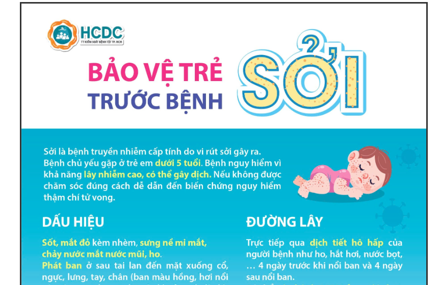 Bảo vệ trẻ trước bệnh sởi