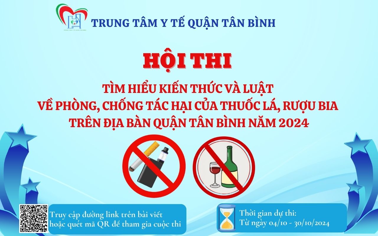 Hội thi tìm hiểu kiến thức và luật về Phòng, chống tác hại của thuốc lá, rượu bia trên địa bàn quận Tân Bình