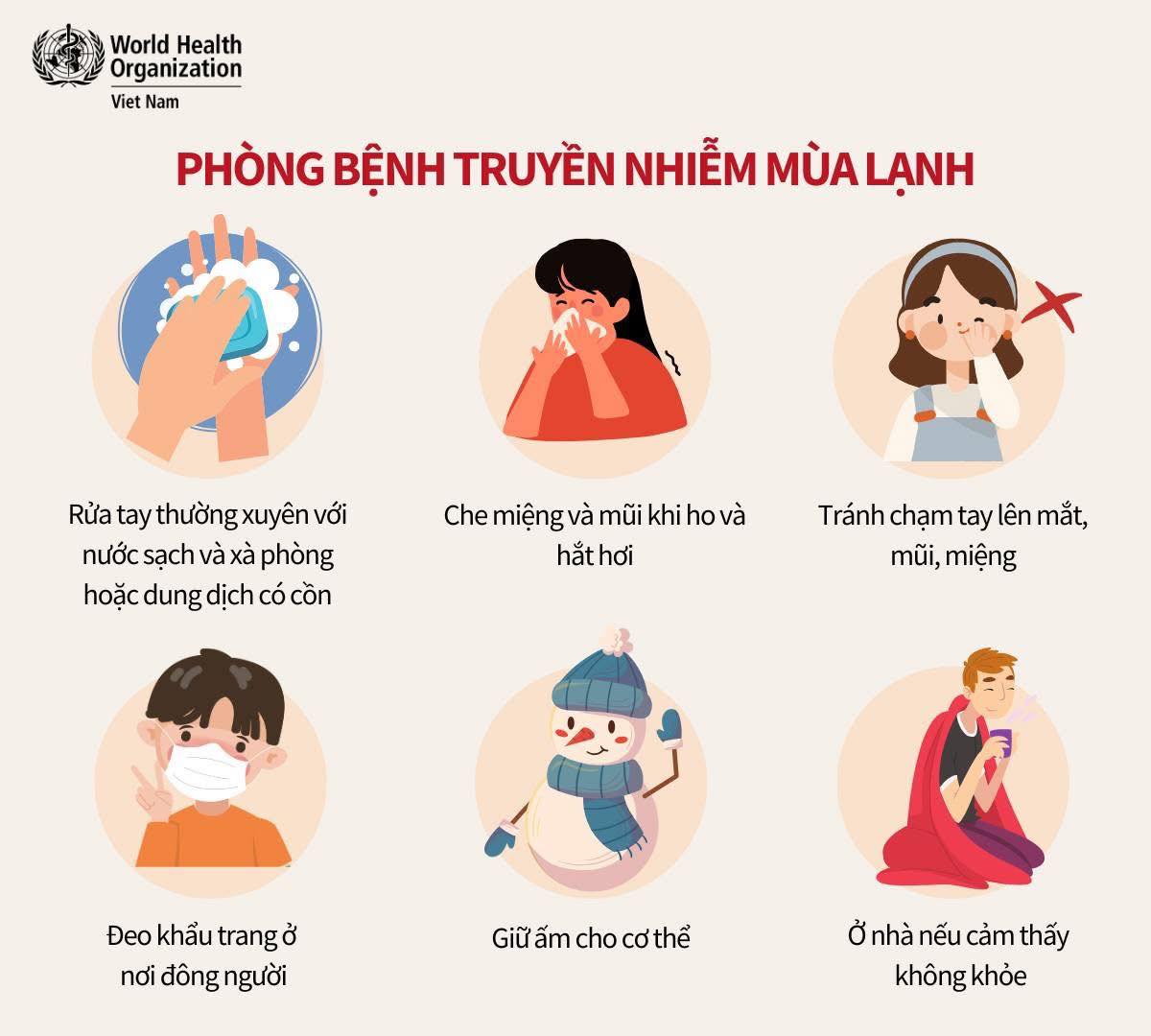 Phòng bệnh truyền nhiễm mùa lạnh