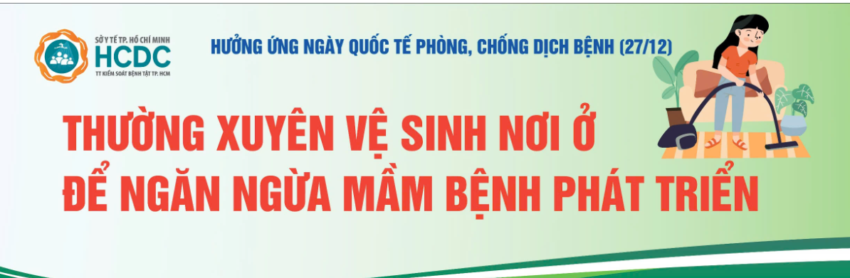 Banner thông điệp truyền thông hưởng ứng Ngày Quốc tế phòng chống dịch bệnh (27/12) năm 2024