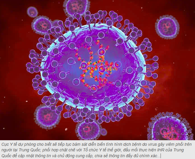 Bộ Y tế theo dõi chặt chẽ dịch bệnh do virus gây viêm phổi trên người tại Trung Quốc