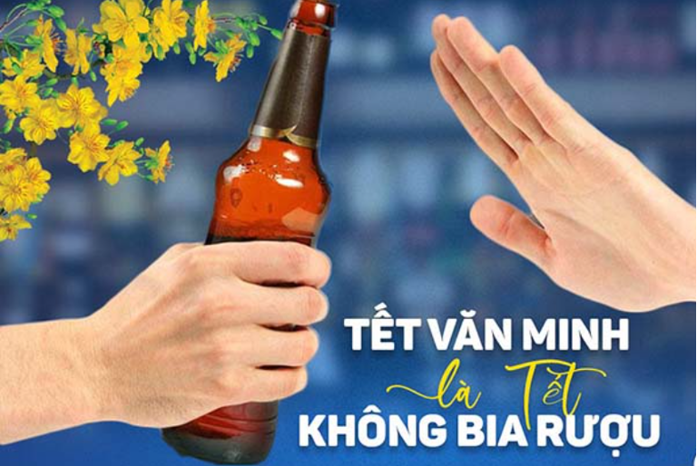 HẠN CHẾ SỬ DỤNG RƯỢU, BIA NGÀY LỄ TẾT