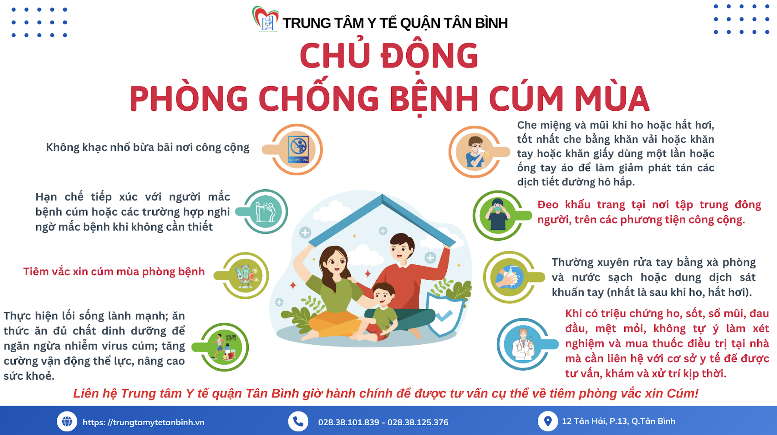 CÁC BIỆN PHÁP PHÒNG CHỐNG BỆNH CÚM MÙA