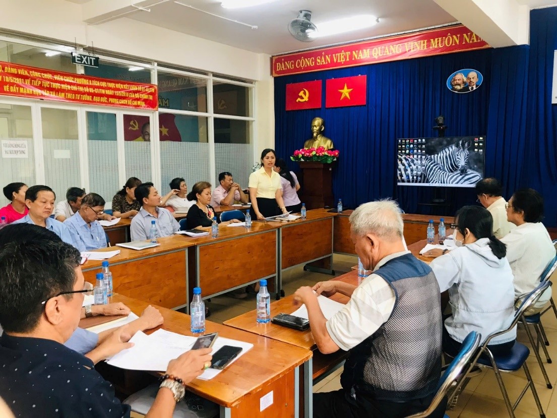 PHƯỜNG 8 TỔ CHỨC HỌP GIAO BAN CỘNG TÁC VIÊN SỨC KHỎE CỘNG ĐỒNG QUÝ I NĂM 2025