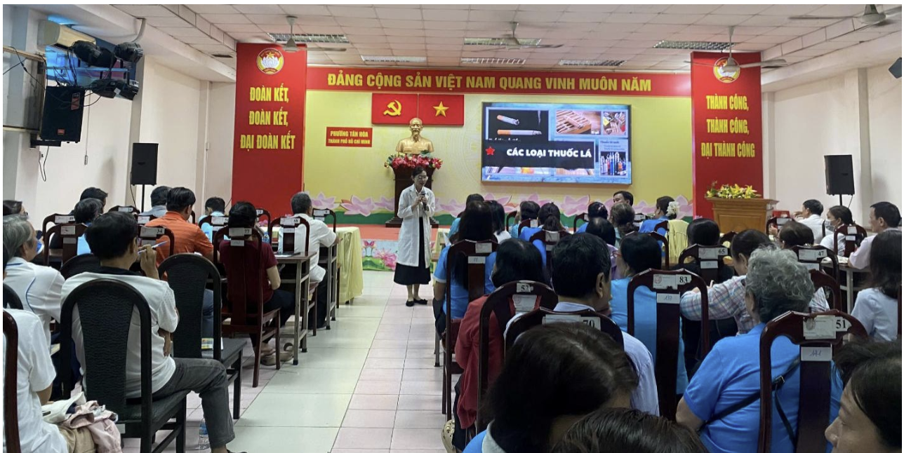PHƯỜNG TÂN HOÀ TRUYỀN THÔNG PHÒNG CHỐNG TÁC HẠI  THUỐC LÁ CHO CỘNG TÁC VIÊN SỨC KHOẺ CỘNG ĐỒNG, DÂN SỐ TRÊN ĐỊA BÀN PHƯỜNG