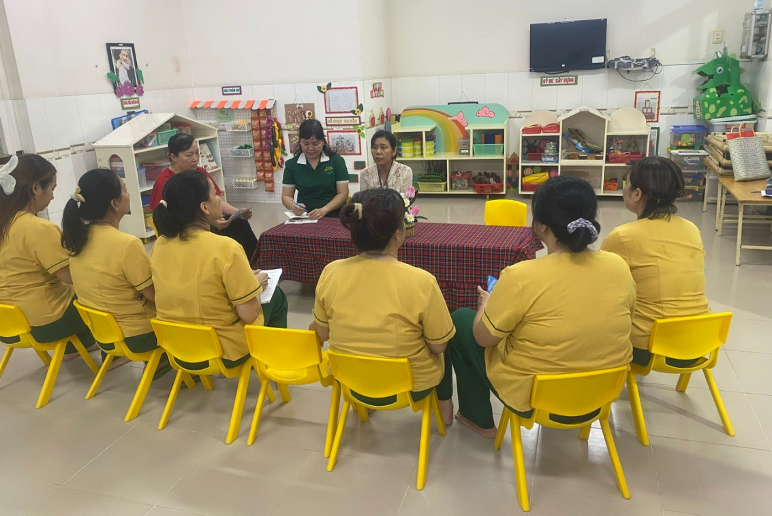 PHƯỜNG TÂN SƠN HÒA TRUYỀN THÔNG PHÒNG CHỐNG  BỆNH TAY CHÂN MIỆNG TẠI TRƯỜNG MẦM NON 1 NĂM 2025