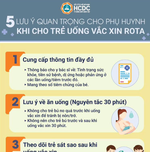 5 lưu ý quan trọng cho phụ huynh khi cho trẻ uống vắc xin Rota