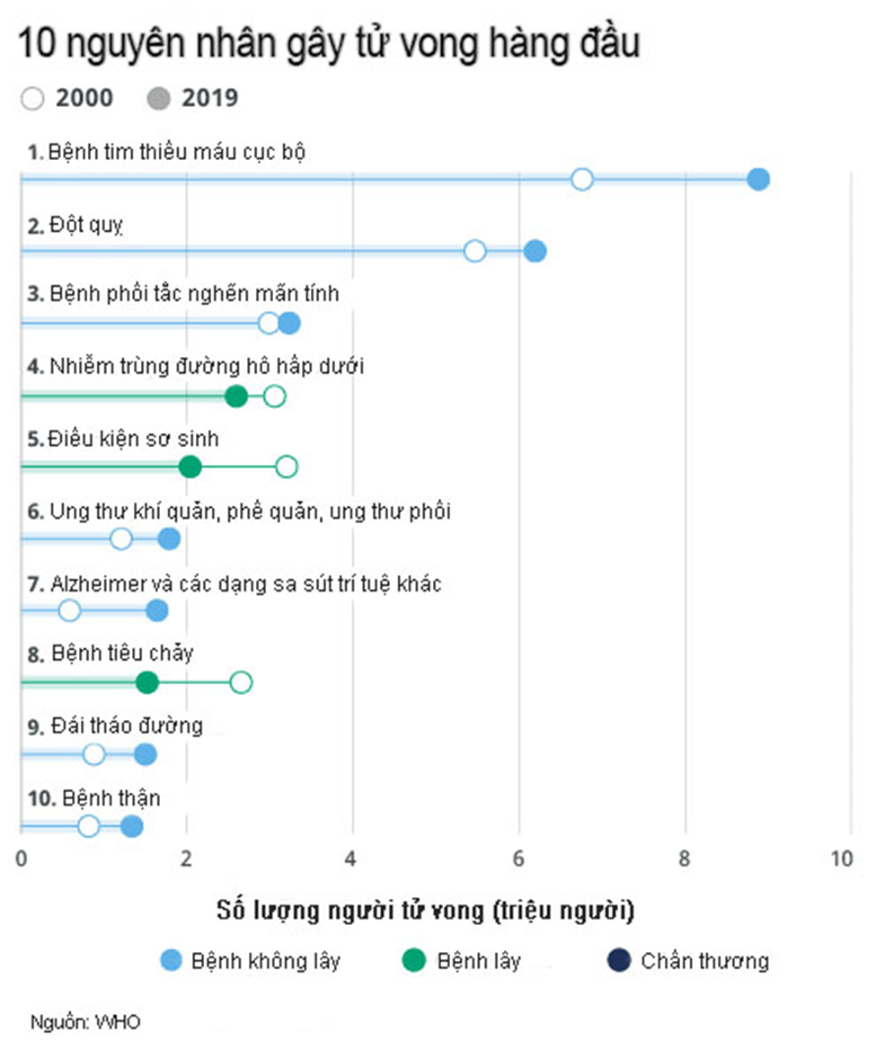 Bệnh tim mạch là nguyên gây tử vong hàng đầu trên thế giới