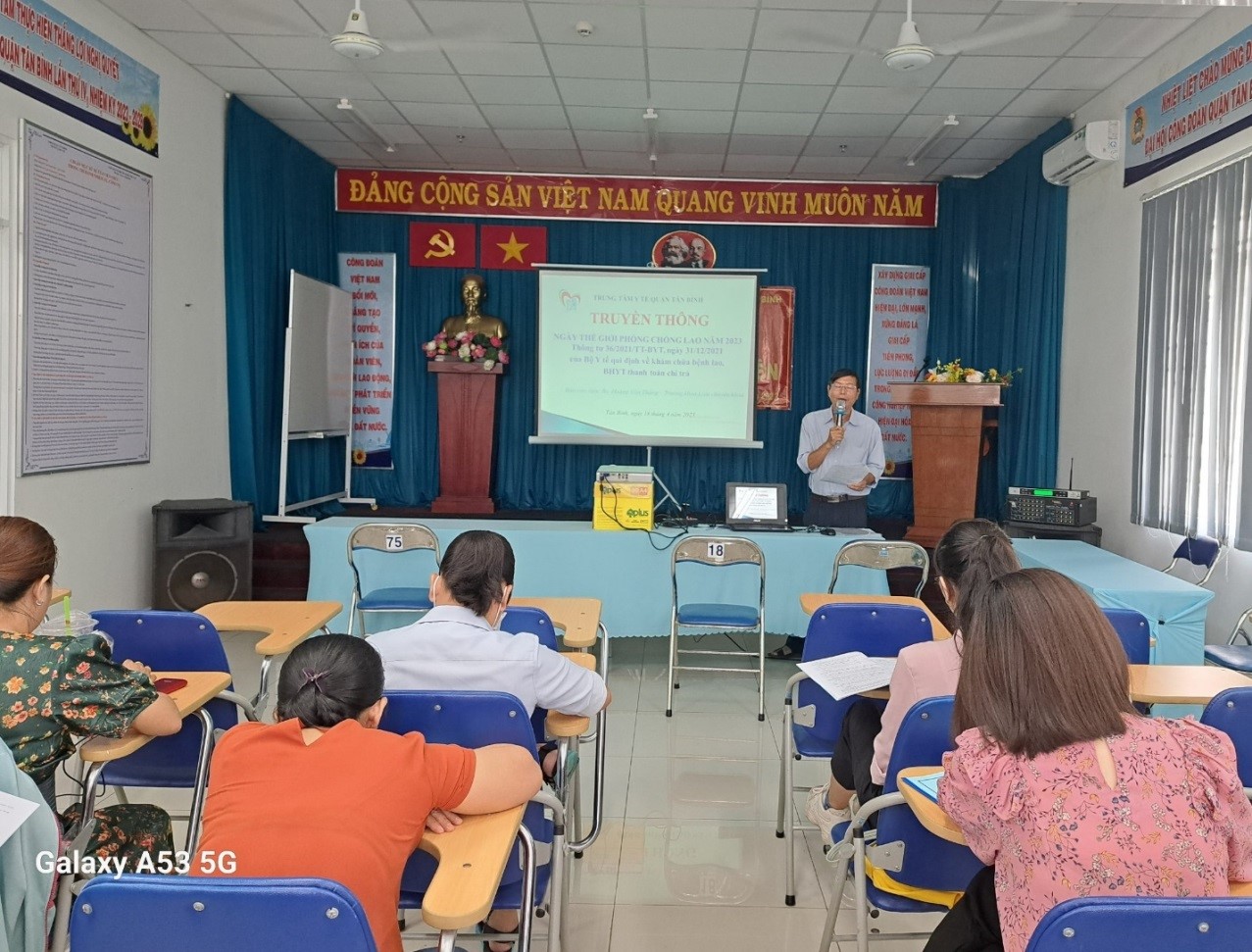 Trung tâm y tế quận Tân Bình tổ chức hội nghị truyền thông hưởng ứng ngày thế giới phòng chống Lao năm 2023