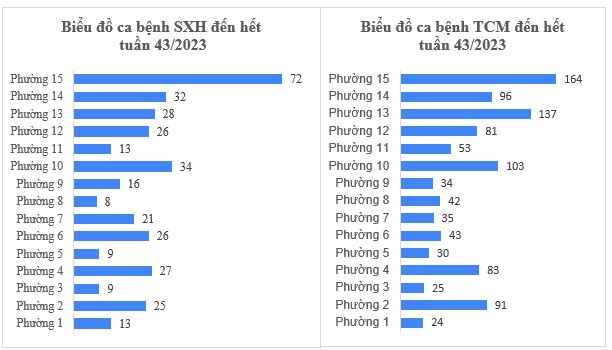 Tình hình dịch bệnh truyền nhiễm trên địa bàn quận Tân Bình tính đến tuần 43/2023