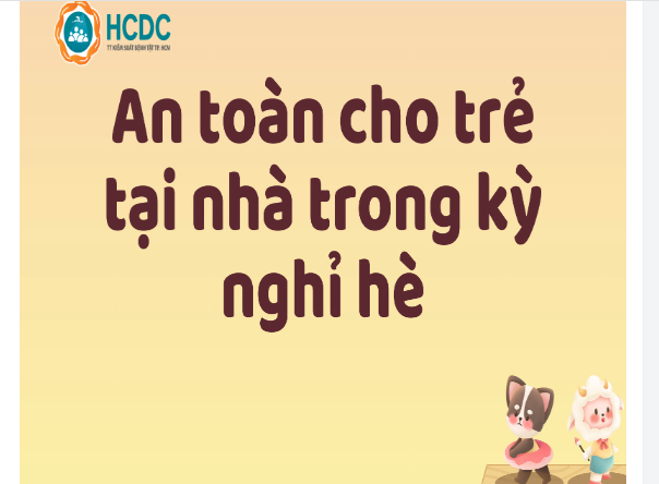 An toàn cho trẻ tại nhà trong kỳ nghỉ hè