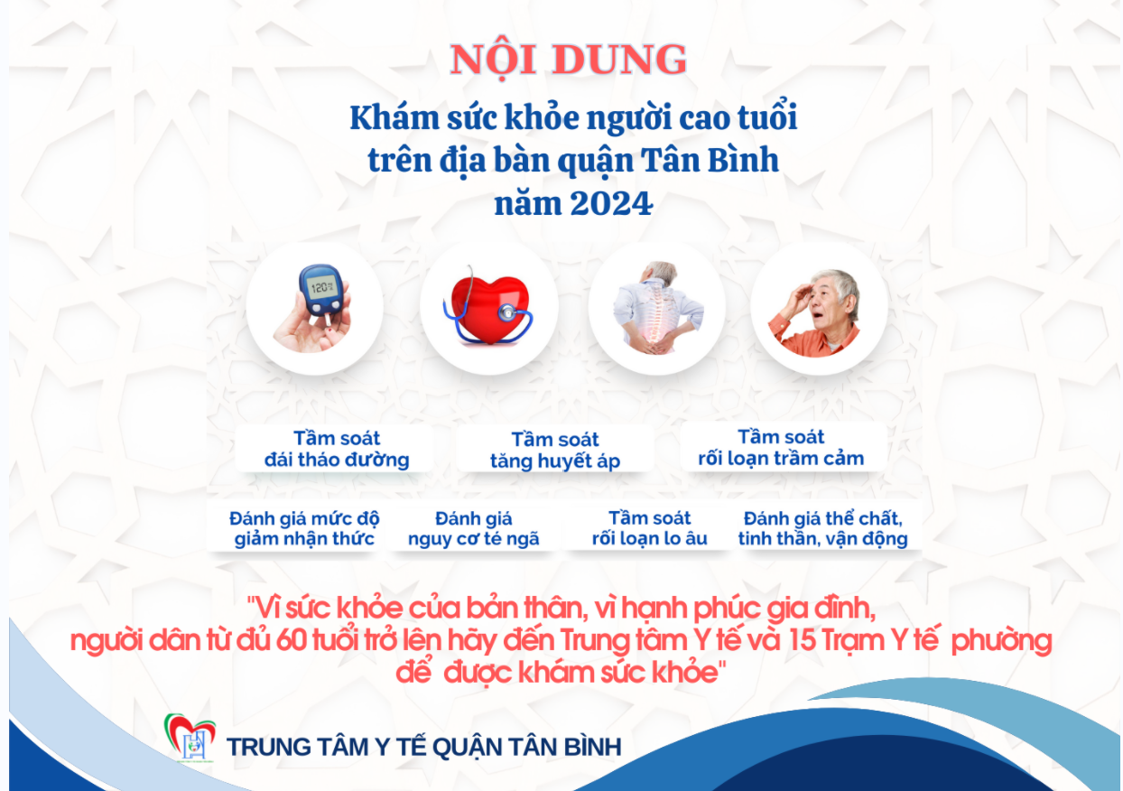 MỤC ĐÍCH Ý NGHĨA CHƯƠNG TRÌNH KHÁM SỨC KHỎE NGƯỜI CAO TUỔI