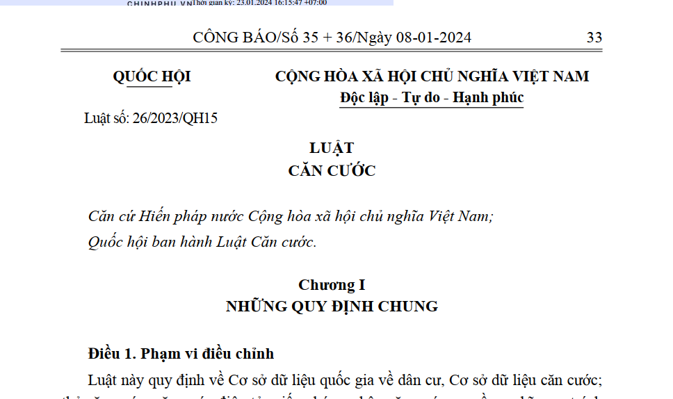 Luật căn cước