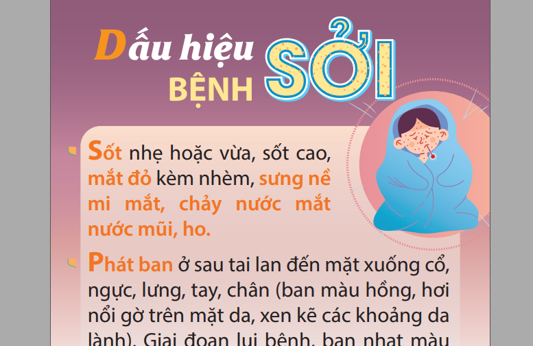 Tờ rơi về bệnh sởi