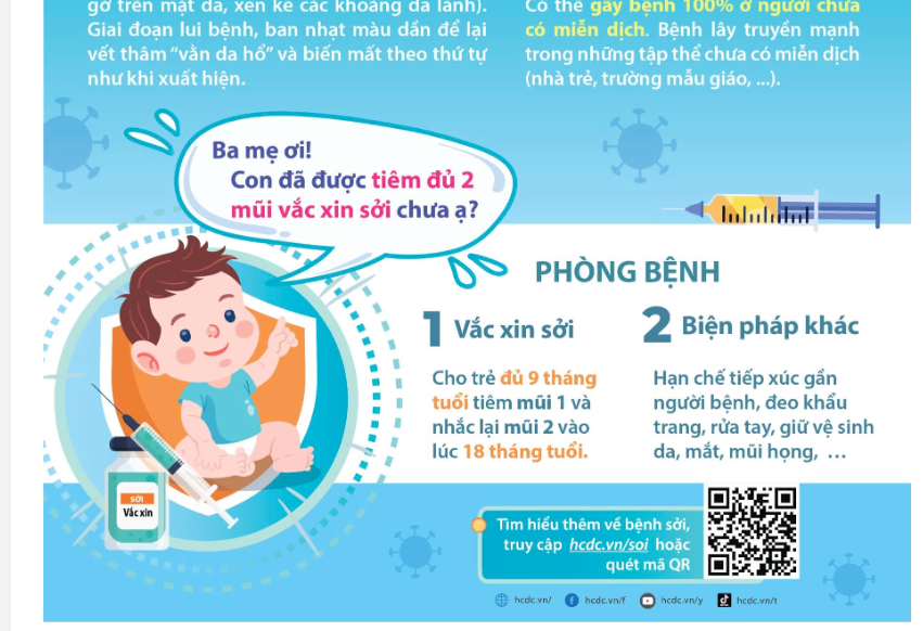 Bảo vệ trẻ trước bệnh sởi