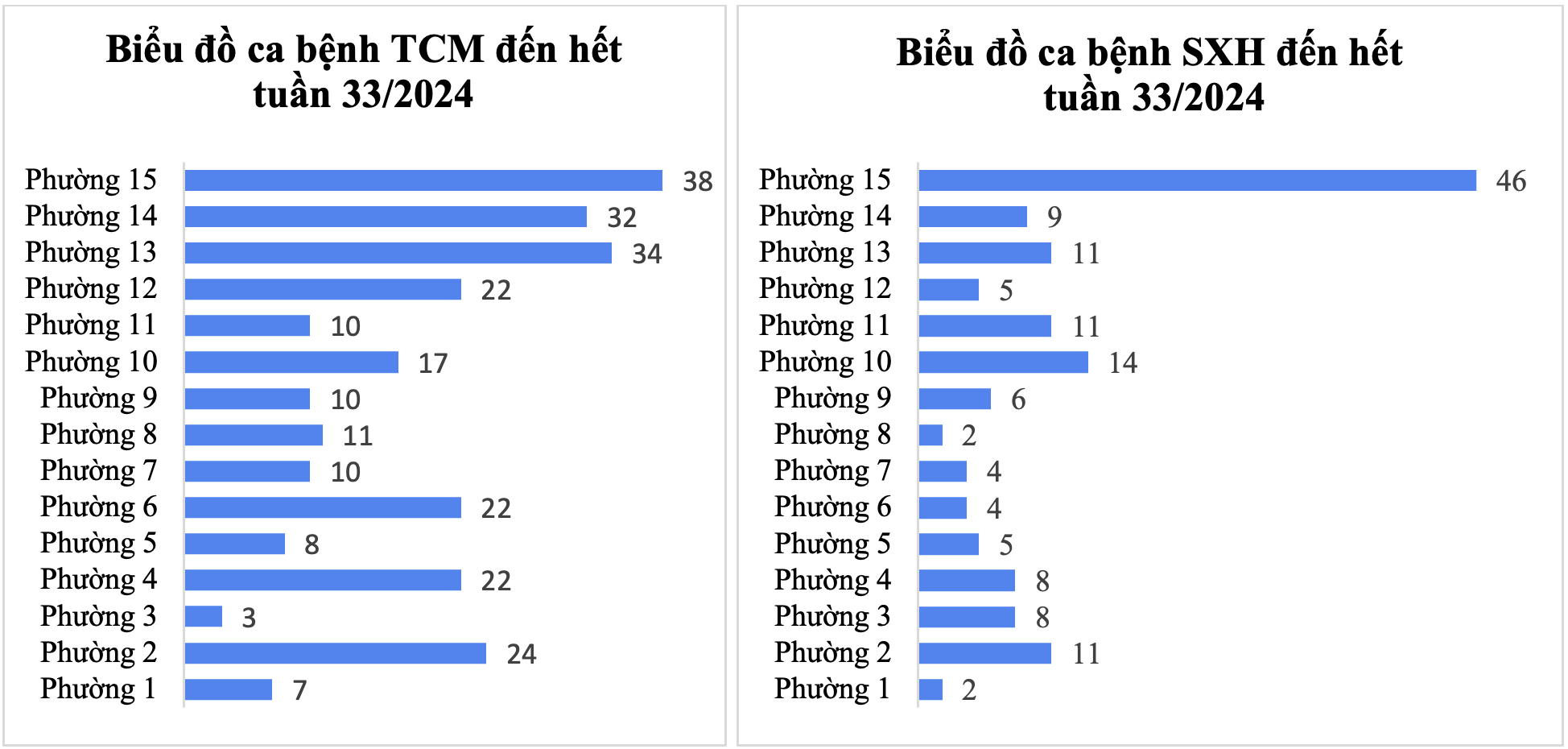 Tình hình dịch bệnh truyền nhiễm trên địa bàn quận Tân Bình tính đến tuần 33/2024