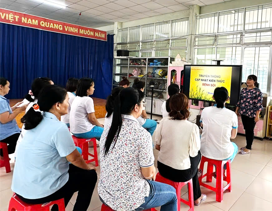 PHƯỜNG 2 TRIỂN KHAI CÁC HOẠT ĐỘNG  PHÒNG CHỐNG BỆNH SỞI TRÊN ĐỊA BÀN PHƯỜNG